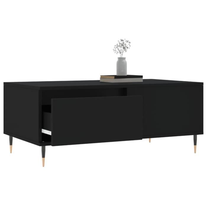 VidaXL Coffee Table Black 90x50x36.5 Cm Engineered Wood 830797