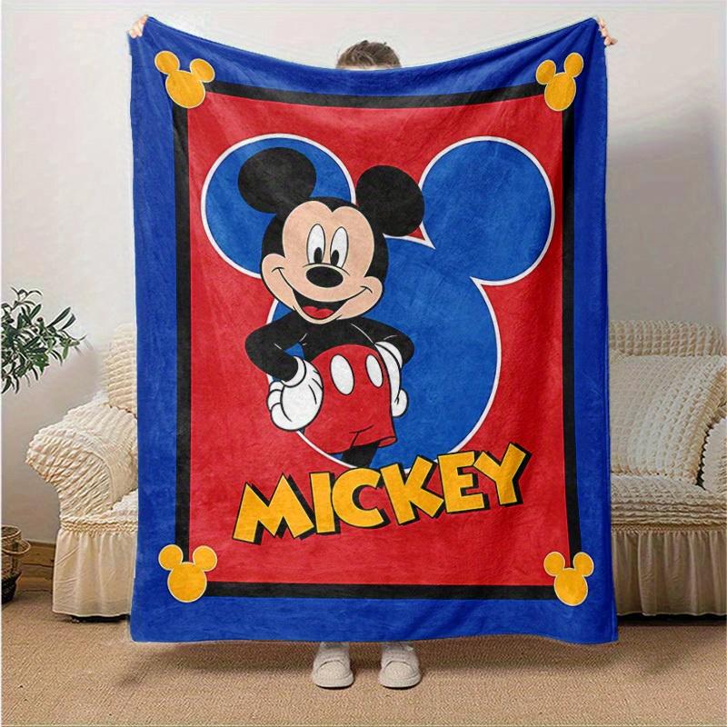 1 stuks, Gezellige Mickey Mouse Woondecoratie Deken: Perfect Cadeau voor Slaapkamer, Woonkamer, Reizen, Kamperen, Auto