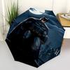 1pc Batman Night Automatic Folding Umbrella - Compact 8-Rib Design, Durable Plastic & Iron1189L