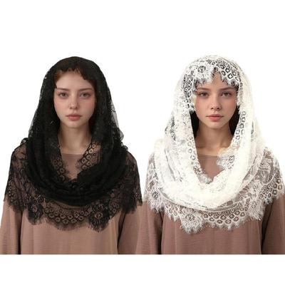 Airy Polyester Bridal Lace Veil Easy Assembly Hair Accessory For Traditional And Modern Wedding Dresses