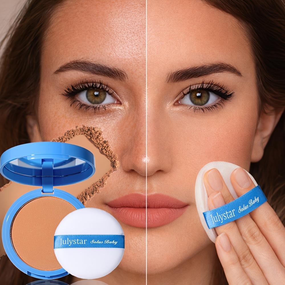 JULYSTAR Matte Face Setting Powder Oil-control Lightweight Radiant Foundation Pressed Powder Face Full Coverage Makeup Cosmetic