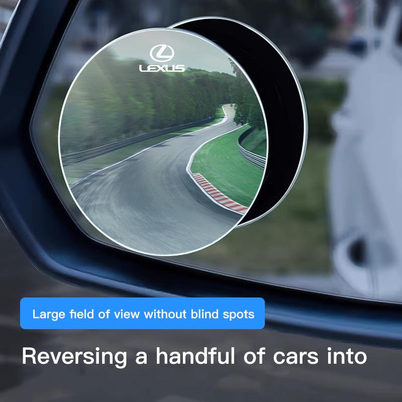 2Pcs Car Rearview 360 Degree Adjustable Wide Angle Small Circular Mirror For Lexus FSPORT LBX NX RX 350h 450h ES UX 300e GS GXBD8