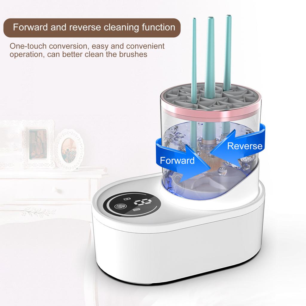 Electric Makeup Brush Cleaner Multi-function Makeup Brush Cleaner All-in-One Tool Cleaning Powder Pu