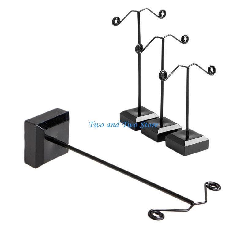 HX6F 3Pcs Earrings Shelf Fashion Stand Holder Jewelry Display Rack Acrylic