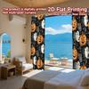 Set Of 2 Flat Printing Curtains Without Rod Halloween Ghosts Pumpkins Women Is Day Festival Popular Drapes Made Polyester