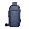 Men's Waterproof Oxford Crossbody Bag Anti Theft Sling Bag Multifunction Chest Bags Travel Shoulder Bag with USB Charging Port
