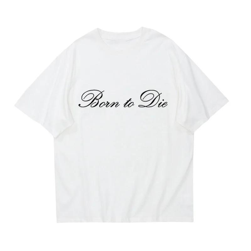 Harajuku Aesthetics Punk Letter Print Y2K Cotton T-shirt Hip Hop Streetwear Baby Tee Fashion Goth High Street Short Sleeve Top