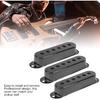 3Pcs Single Pickup Cover Brass 48mm/50mm/52mm Musical Instrument Accessories for SQ Electric Guitar Brass Pickup Cover(Black)