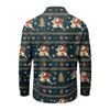Men's Golf Shirt Long Sleeve Casual Christmas Print Quick-Dry Mesh Top