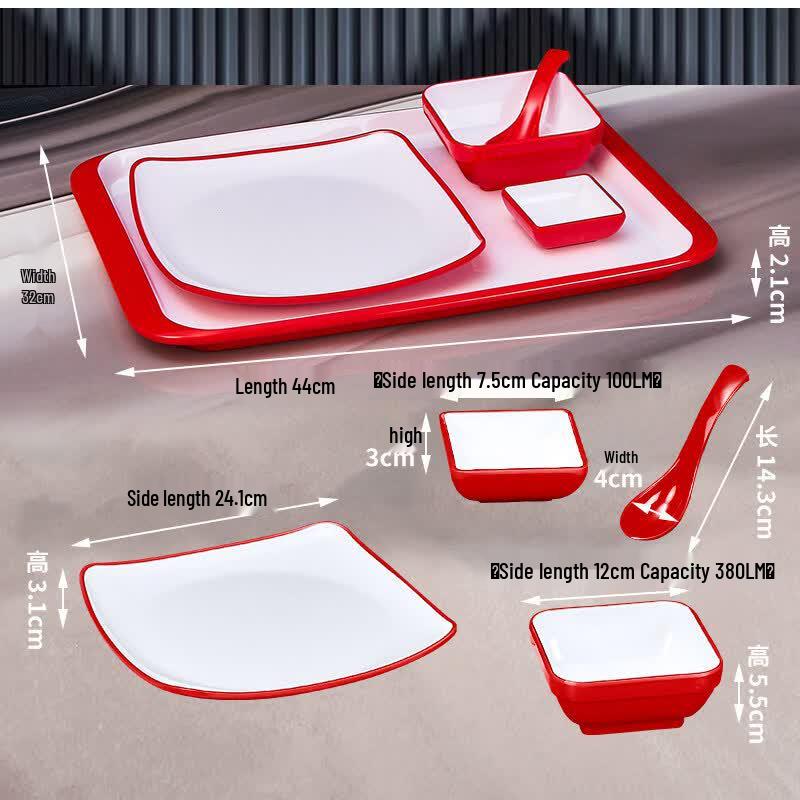Commercial Melamine 4-Piece Tableware Set