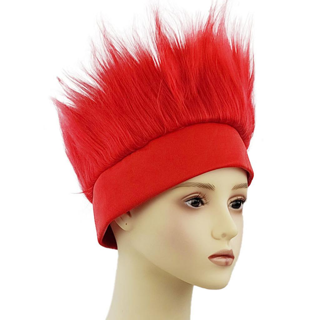 Brasiliansk Fotballfan Parykk Vill Fotballkamp Hodeplagg Heie Kostyme Hatt for Sportsarrangementer Karneval og Supportere