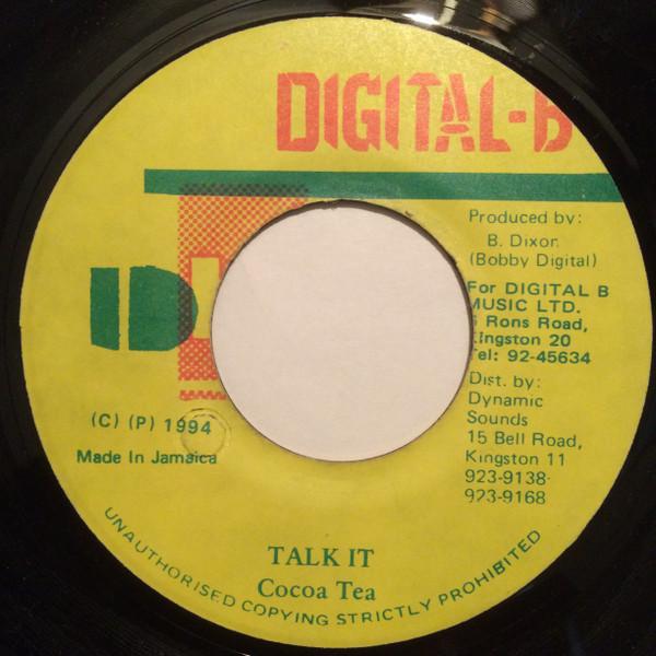 

7inch Record COCOA TEA Talk It NONE DigitalB 1994 Jamaica Reggae Ska Dub Used