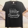 T Shirt Men Casual Round Neck Tee Casual Summer Teenagers T Shirt Diversity Is Our Strength Short Sleeve Solid Color Oneck Tops