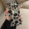 Transparent Square Back Tube Case Casing Protection For iPhone 13 15 Plus 11 12 16 ProMax 14 Pro Max Anti-Oxygen,Bramble Rose Pattern