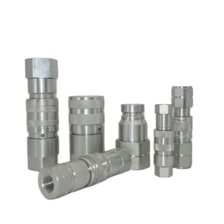NAIWO 1/4 BSP NPT Flush Face Steel Hydraulic Quick Disconnect Couper Set ISO16028