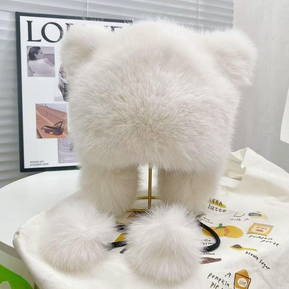 Keep Warm Winter Hats for Women Windproof Bomber Hat Trendy Furry Trapper Hat Winter