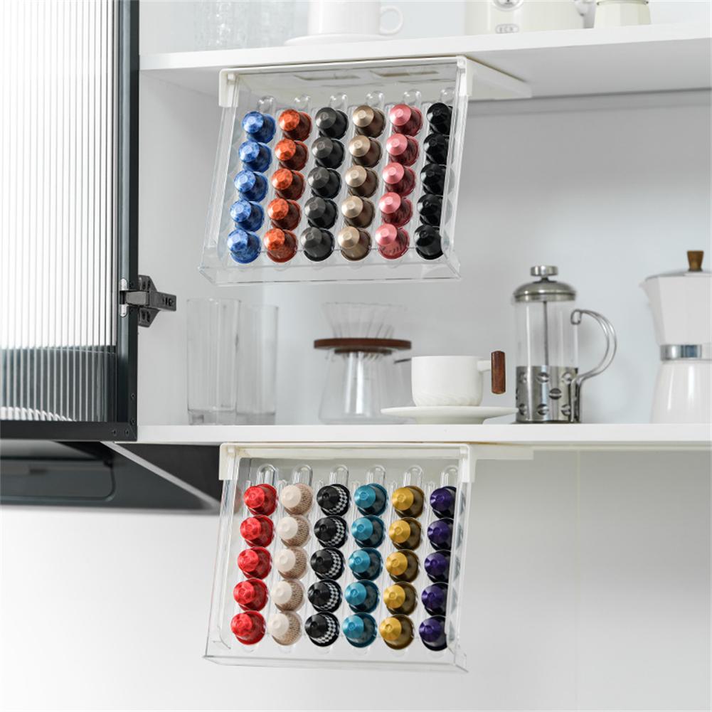 30 Cup Coffee Pod Holder Coffee Capsule Holder Holder Angled Locking Mechanism Easy Installation Narrow Design