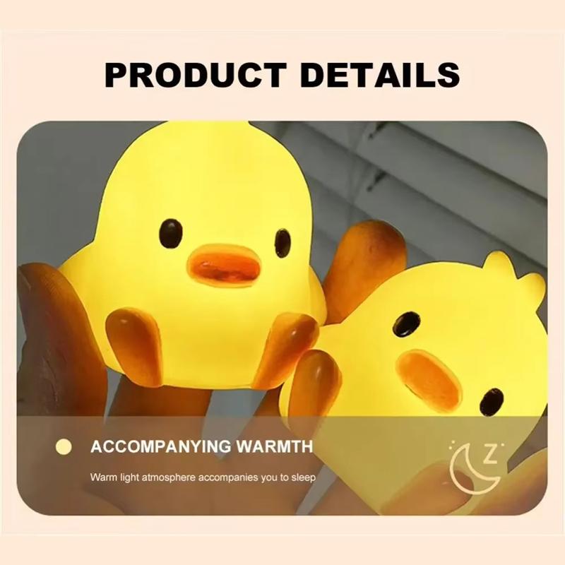 Cartoon Night Light Duck Bedroom Decoration Cute Cartoon Animal Night Light Christmas Gifts For Kids Room Bedside Sleeping Lamp