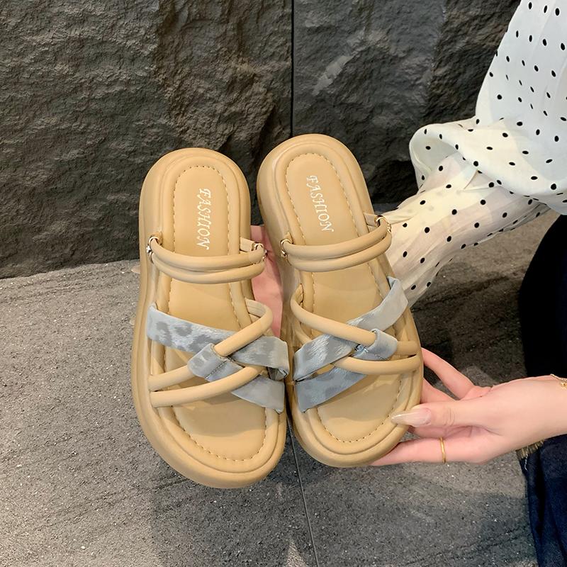 

Fashion Girls Slippers Flat Sandals Weave Platform Casual Shoes Summer 2025 Trend Chirdren Shoes Beach Flip Flops Comfort Slides Mujer 35 светло-синий