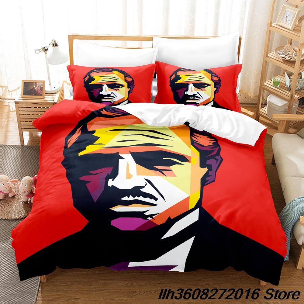 Neues Der Pate Bettwäsche-Set Einzelbett Twin Voll Queen King-Size Abmessungen Abmessungen Bettwäsche-Set Erwachsene Kinder Schlafzimmer dreiteilige Anzüge 3D Anime
