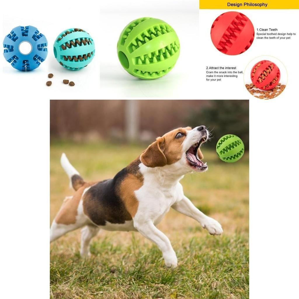 Strapazierfähiger elastischer Gummi Hundespielzeugball zur Zahnreinigung und für interaktives Spiel