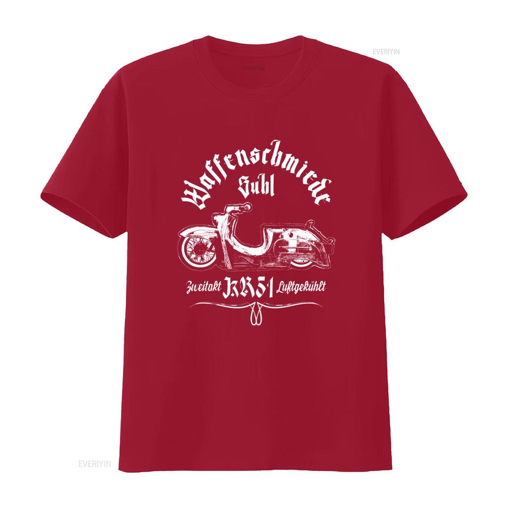 Gunsmith Suhl Schwalbe KR51 Roller Moped Vintage Retro Motorcycle Design T Shirt vintage Washed fashion Stylish Unisex