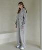 LOSSYROW Lossy Pigment Patch Cargo Sweat Pants_Gray