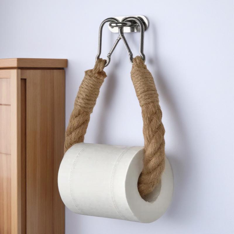 

Vintage Hotel Style Bathroom Towel Lanyard Toilet Paper Holder Vintage Decor Stylish Home Bathroom Accessories коричневый