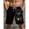 3D Cool Wolf Graphic Printed Shorts for Men Summer Casual Quick-Dry Sports Running Oversize Short Pants Outdoor Clothes for Man