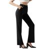 Women's Wide Leg Pants High Waist Stretch Work Pants Business Casual Pants Pockets