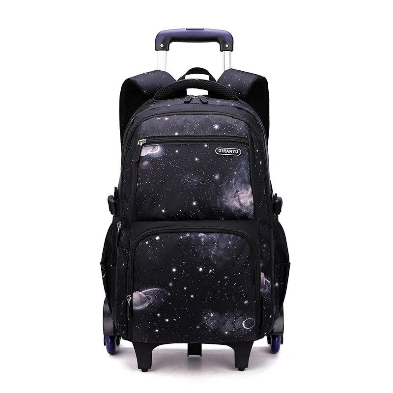 Novo 2 rodas de viagem rolando saco de bagagem escola trole mochila para meninos criança mochila de viagem sobre rodas mochilas escolares criança