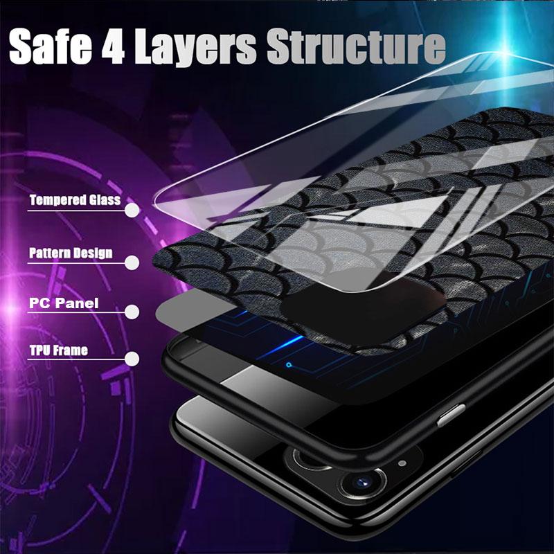 Etui ze szkła hartowanego z nadrukiem wężowej skóry do Apple iPhone 14 13 Pro 11 12 7 8 Plus SE 2022 XR X XS Max 6 6S