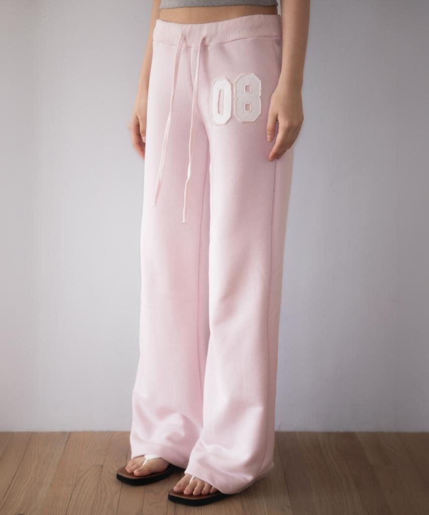 ROSEFRANTZ Patchwork Bootcut Sweatpants [Pink]
