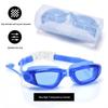 High-Definition Electroplated Silicone Adult Racing Goggles - Professional Anti-Fog Waterproof Swim Goggles
