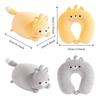 Deformable Cat U-shaped Pillow Foam Particle Soft Travel Pillow 2 in 1 Skin-friendly Nap Pillow Home Decoration
