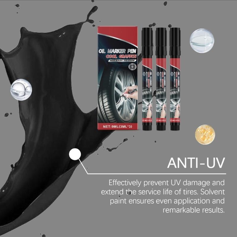 Permanent Marker Waterproof Paint Markers for Metal Surfaces Tire Black Paper Wood Oil Based Paint Marker