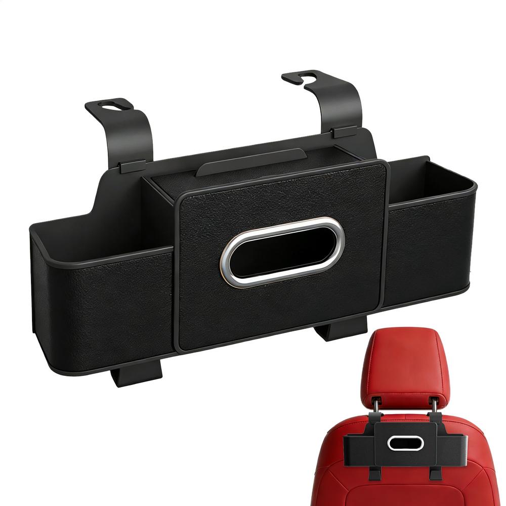 

Car Seat Back Organizer Waterproof Leather Multi-Compartment Car Organizers And Storage Back Seat For Phone Snack Drink Handbag