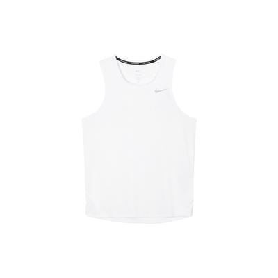 Dri-FIT Miler Solid Logo Crew Neck Loose Tank Top Men Tops White DV9322-100