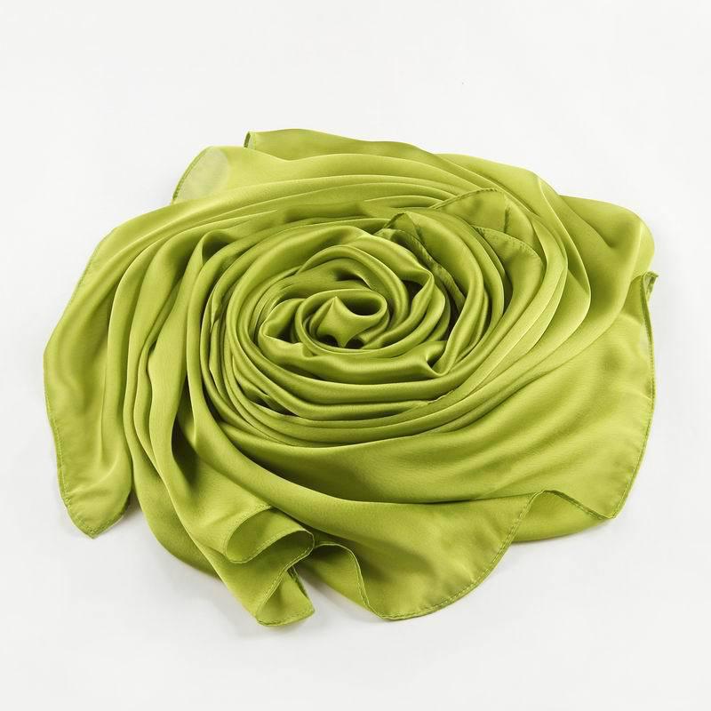 Women's Versatile Long Satin Scarf - Solid Color, Summer Sunscreen Shawl