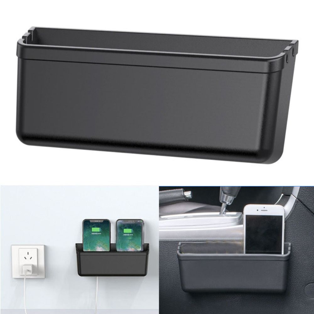 Black Car Storage Box Pocket Multifunction Container New Door Side Organizer