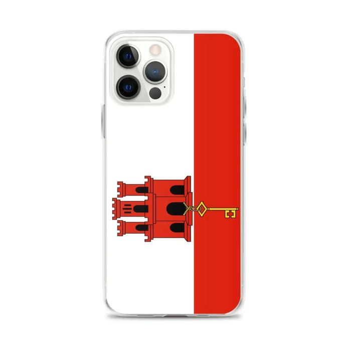 Coque iPhone - Gibraltar - Drapeau - Souple - Multicolore - TPU Transparent