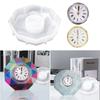 Hexagonal Shape Clock Mold with Clock Silicone Casting Epoxy Resin Mold for Handmade DIY Crafts Making Home Decorations