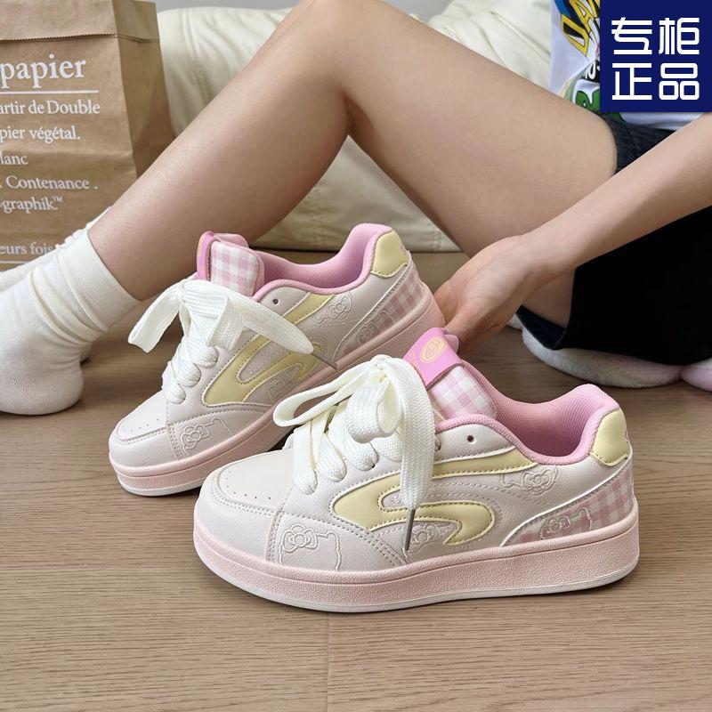 

Pink platform white shoes women s summer new board shoes versatile casual bread shoes 40 рожевий