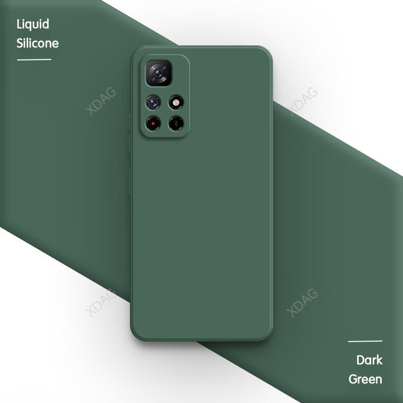Square Liquid Silicone Phone Case for Xiaomi Poco M4 Pro M5 M5s 4G 5G Soft Luxury Shockproof Lens Protection Original Back Cover