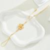 Exquisit Five Petal Flower Pearl Bracelets for Women Ladies Gold Color One Piece Bracelets Rings Vacation Jewelry Accessories