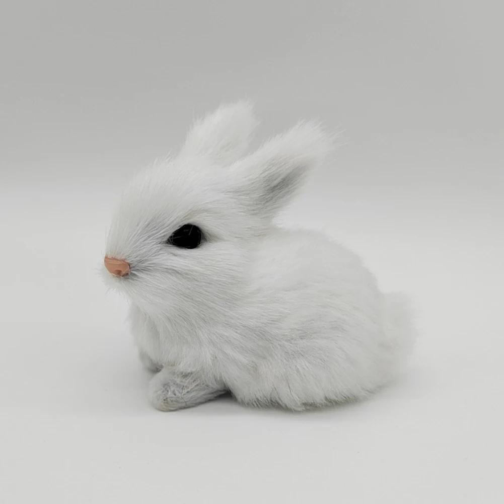 Simulation Plush Action Figures Kids Gift Simulation Rabbit Squatting Model Home DIY Decoration Rabbit Model Rabbits Decoration