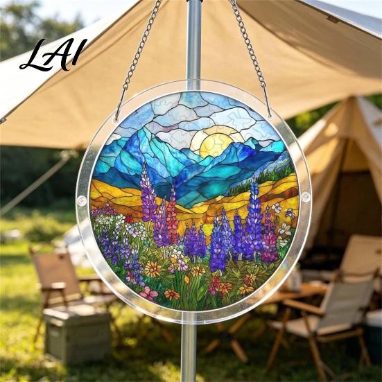 Irregular Puzzle Piece Suncatcher Acrylic Jigsaw Kit Stained Glass Style DIY Window No Glue Hanging Ornament for Home Decor Gift Women Men