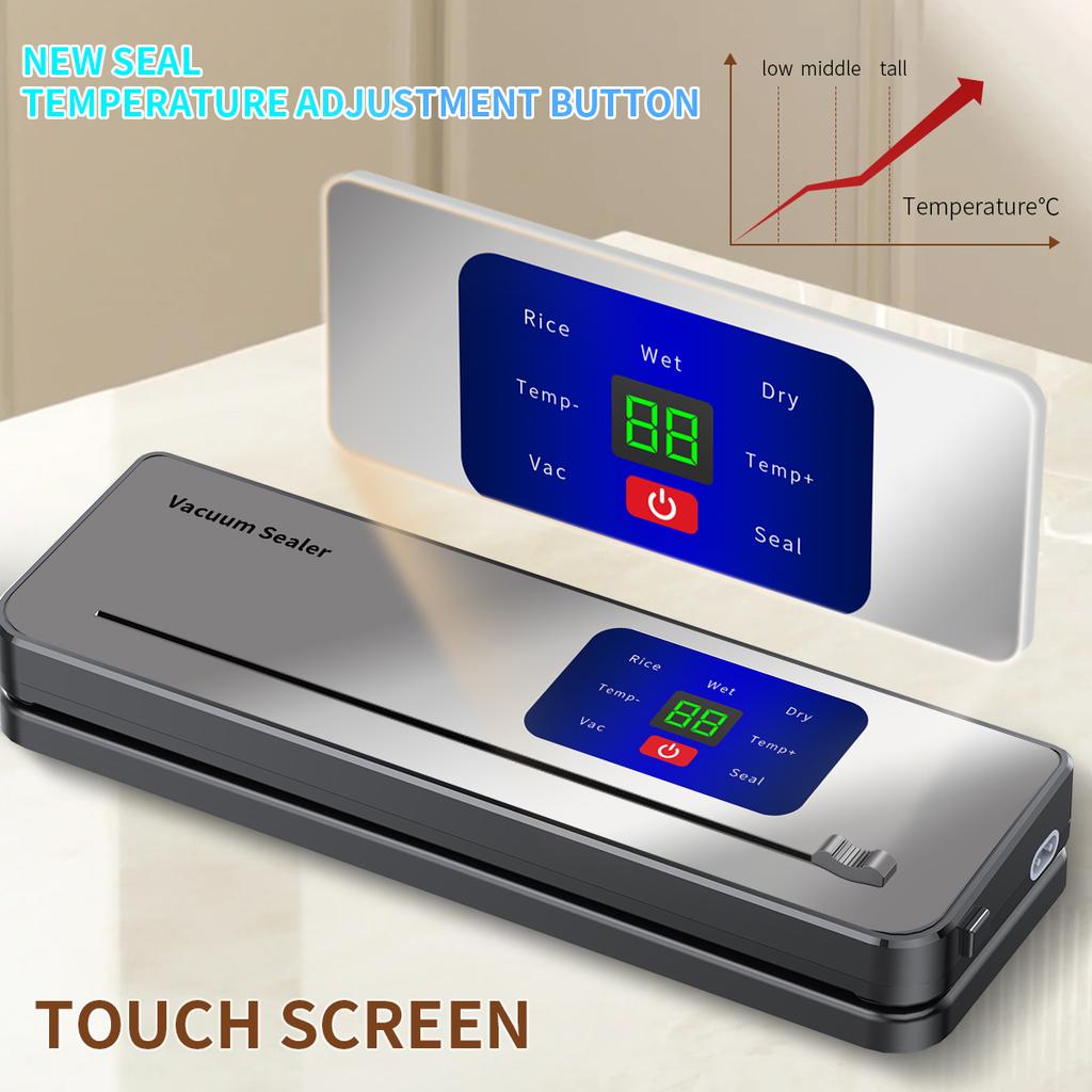 Charging wireless portable vacuum sealing machine with multi package vacuum touch button and sealed countdown display