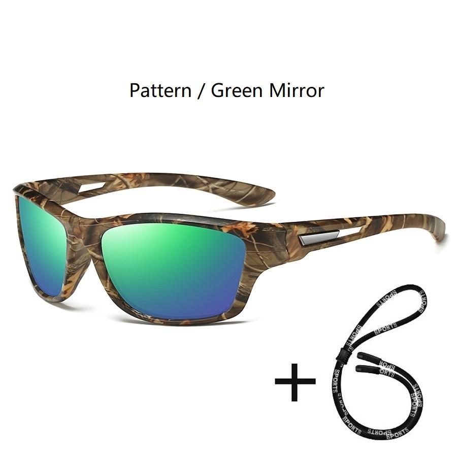 With Chain Fashion Polarized Sports Sunglasses Men Women Fishing Hiking Cycling Climbing Skiing Vintage Sport Sun Glasses UV400