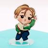 7pcs BTS 10cm Cute Cartoon Acrylic Standee, Bangtan Boys Casual Outfit Cartoon Figure Display, Kpop ARMY Fans Desk Decor